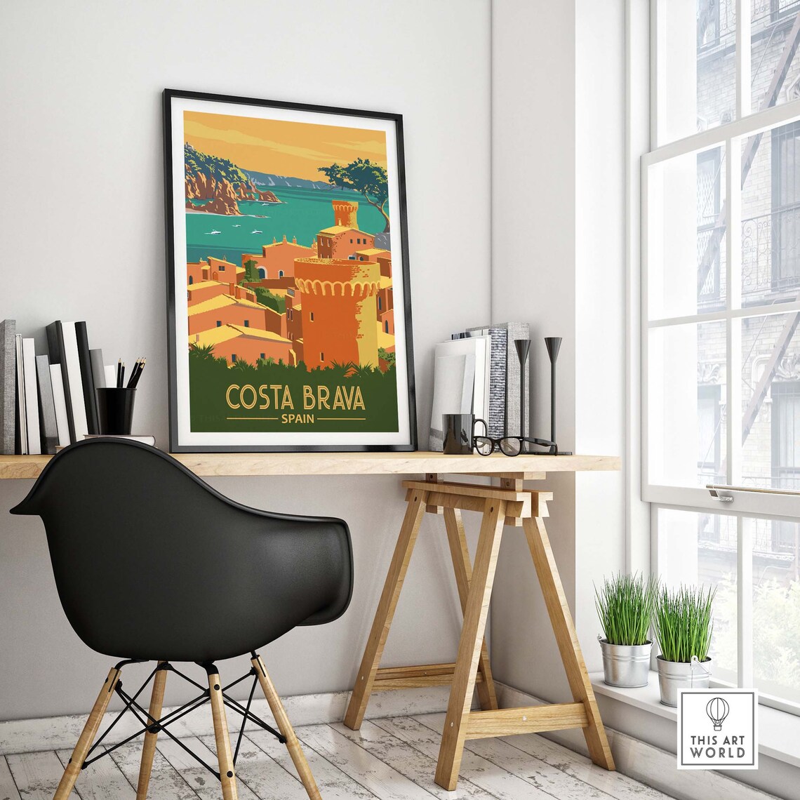 Costa Brava Travel Poster, Spanish Home Decor - Image 4