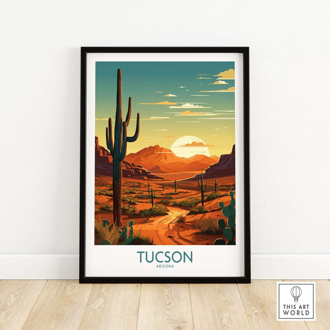 Tucson Travel Poster, Home Decor Wall Art Print