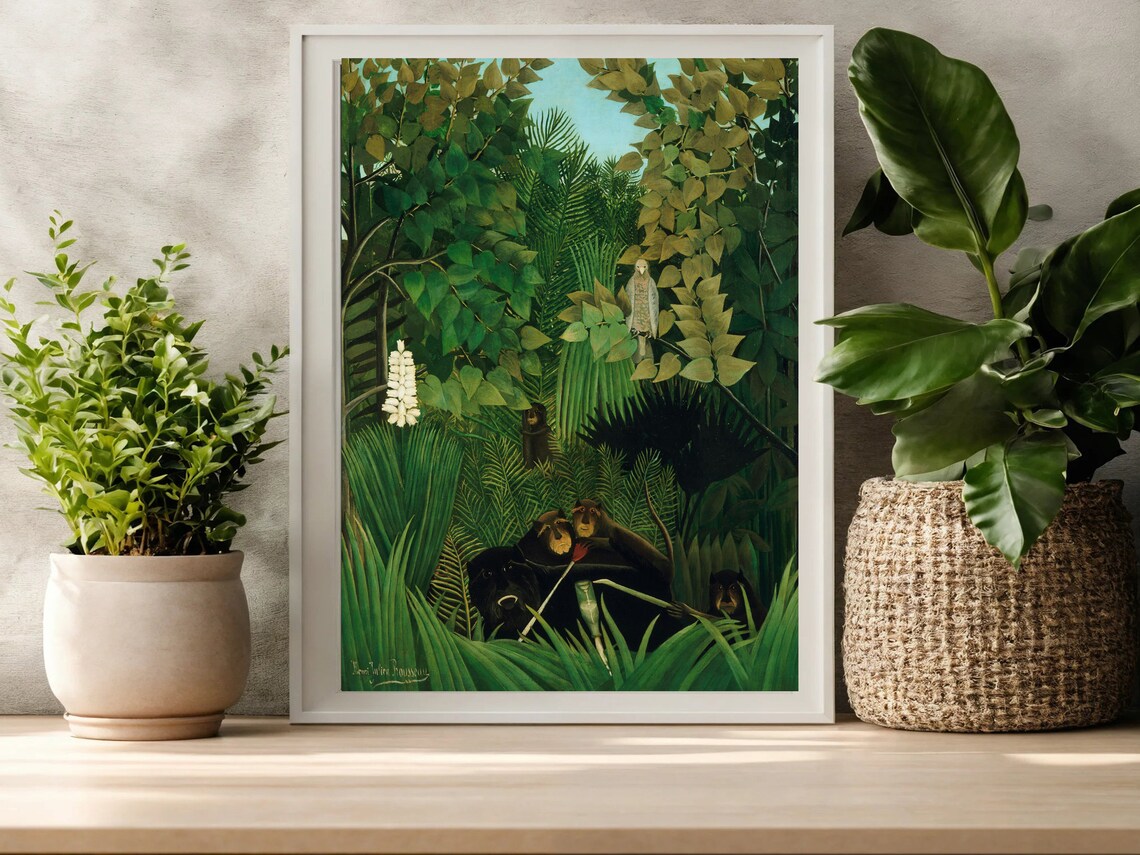 Henri Rousseau Merry Jesters Jungle Landscape Print - Image 4