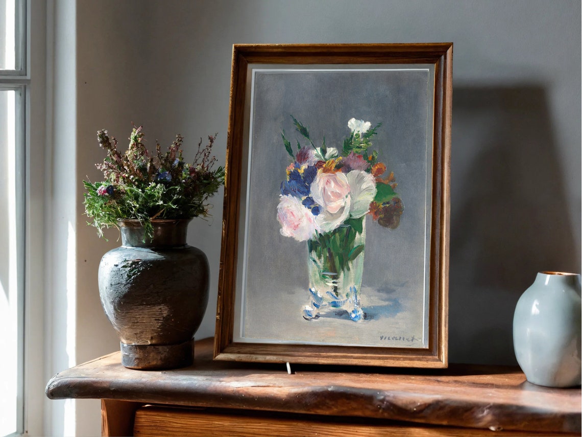 Edouard Manet Flowers in a Crystal Vase Floral Still Life Poster - Image 5