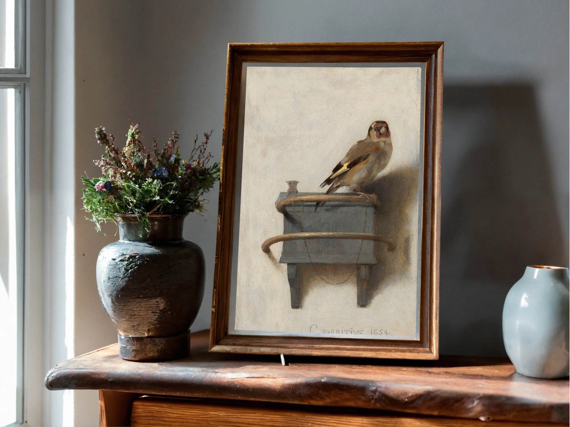 Goldfinch By Carel Fabritius Wall Art Vintage Bird Painting Animal Print Dutch Golden Age Vintage Bird Art Vintage Art Print - Image 7