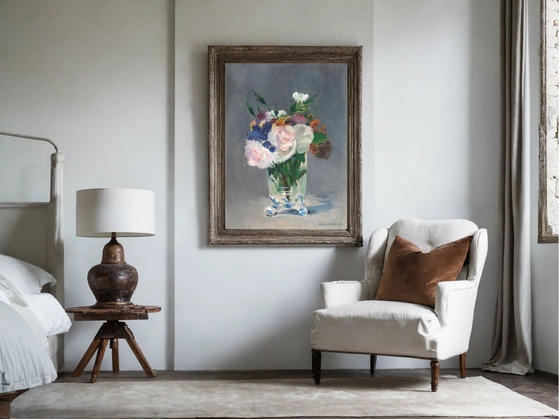 Edouard Manet Flowers in a Crystal Vase Floral Still Life Poster - Image 4