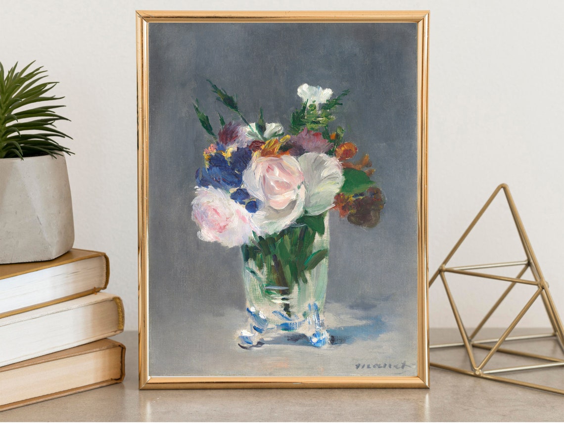 Edouard Manet Flowers in a Crystal Vase Floral Still Life Poster - Image 7
