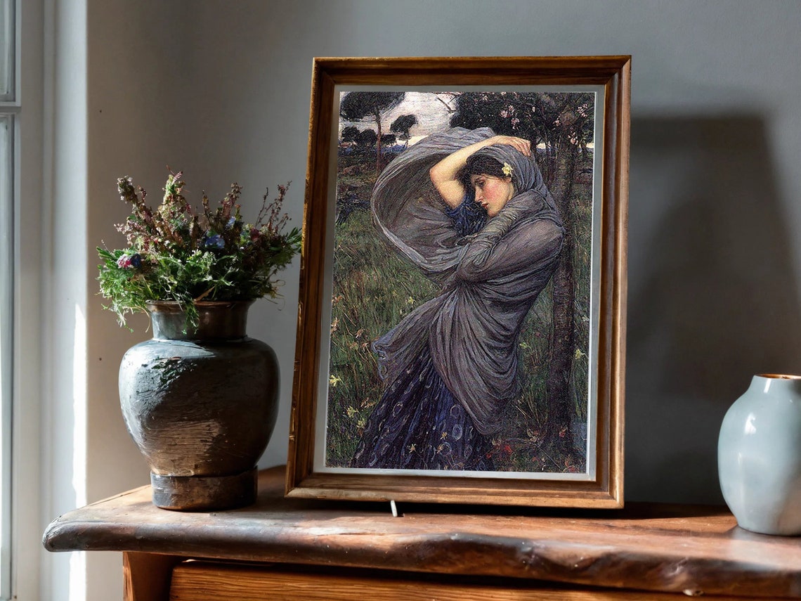 John William Waterhouse Boreas Windblown Veil Woman Art Poster - Image 7