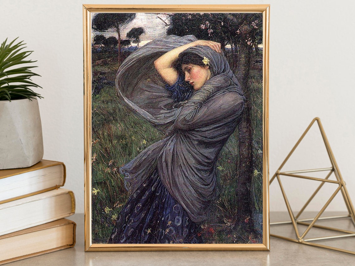 John William Waterhouse Boreas Windblown Veil Woman Art Poster - Image 5