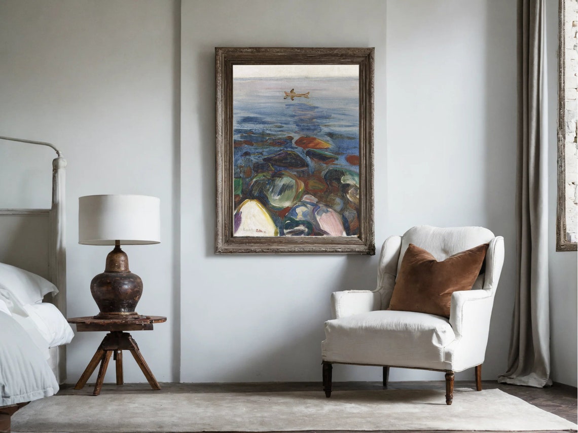 Edvard Munch Rowing Boat on the Sea Expressionist Water Poster - Image 7