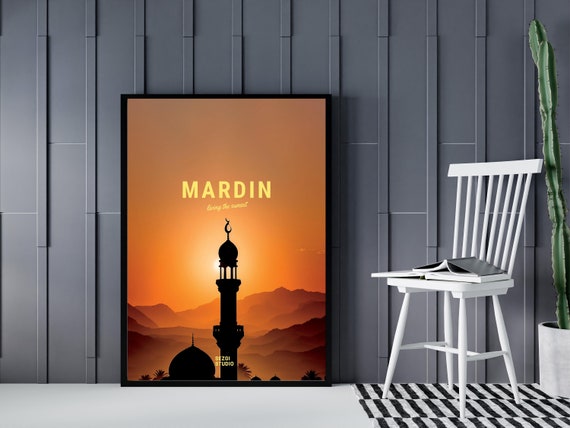 Living The Sunset Mardin Wall Art Historical Landmark Turkiye Poster Ancient City Scenery