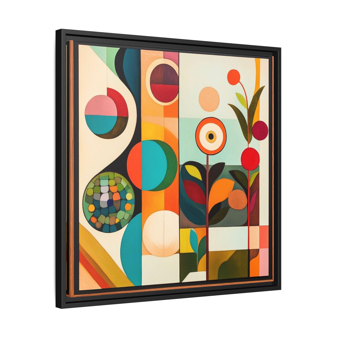 Mid Century Boho Botanical Abstract, Art Print - Image 2
