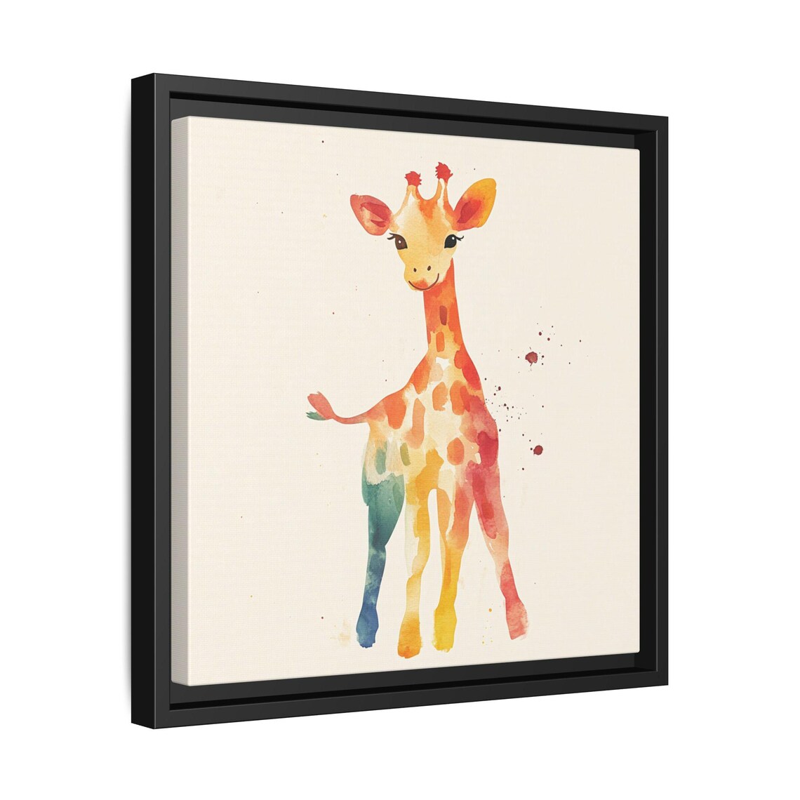 Baby Giraffe Watercolor Animal Print, Nursery Decor - Image 2