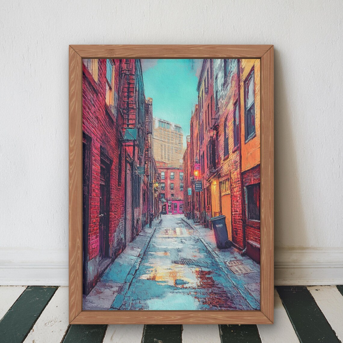 Boston City Art, Colorful Comic Style Art Print - Image 4