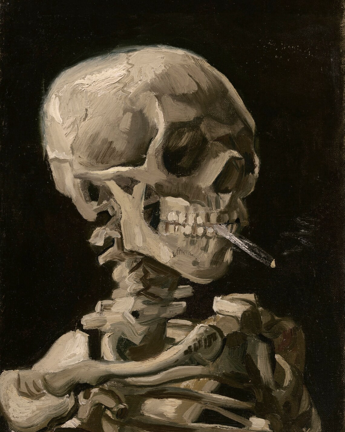 Skeleton Wall Art Print, Neutral Halloween Decor - Image 3
