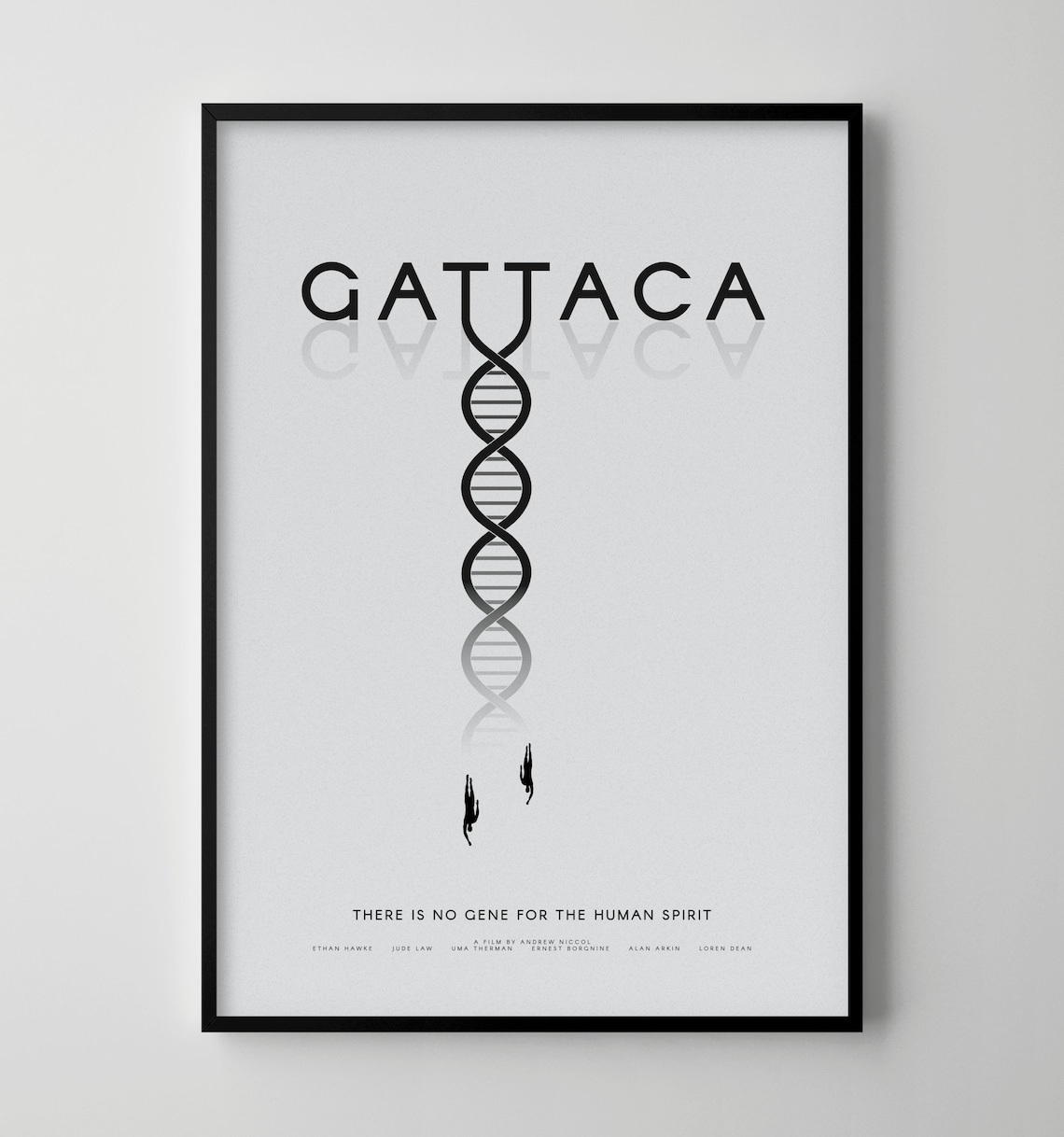 Gattaca Minimalist Movie Poster, Retro Film Art