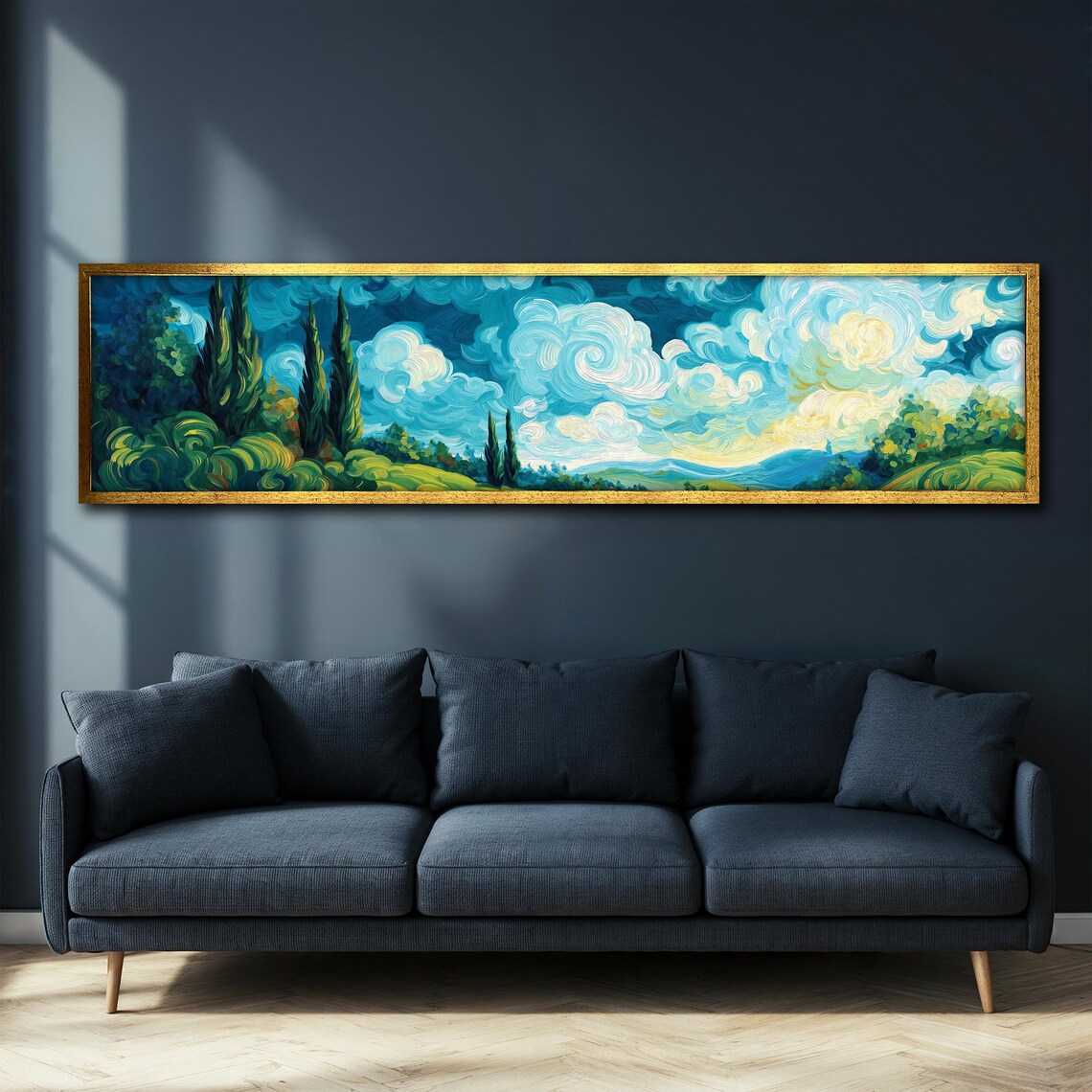 Panoramic Abstract Landscape Art Modern Wall Decor For Living Room Landscape Modern Home Decor Unique Gift For Art Lovers