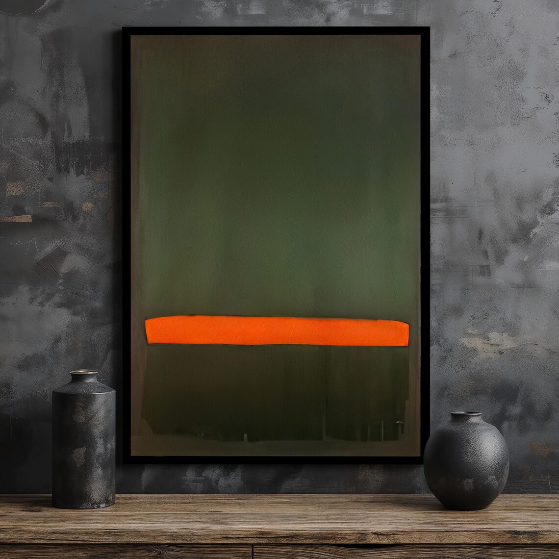 Mark Rothko Orange Green Abstract Wall Art Modern Art Minimalist Home Decor Framed Ready To Hang Unique Wall Decor Gift