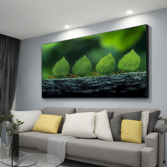 Stunning Leafcutter Ants Art Macro Nature Photography Wall Decor Perfect For Eco Friendly Homes Large Wall Art Gift Idea