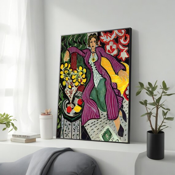 Matisse Woman In A Purple Coat Fauvist Reproduction Fine Art Poster