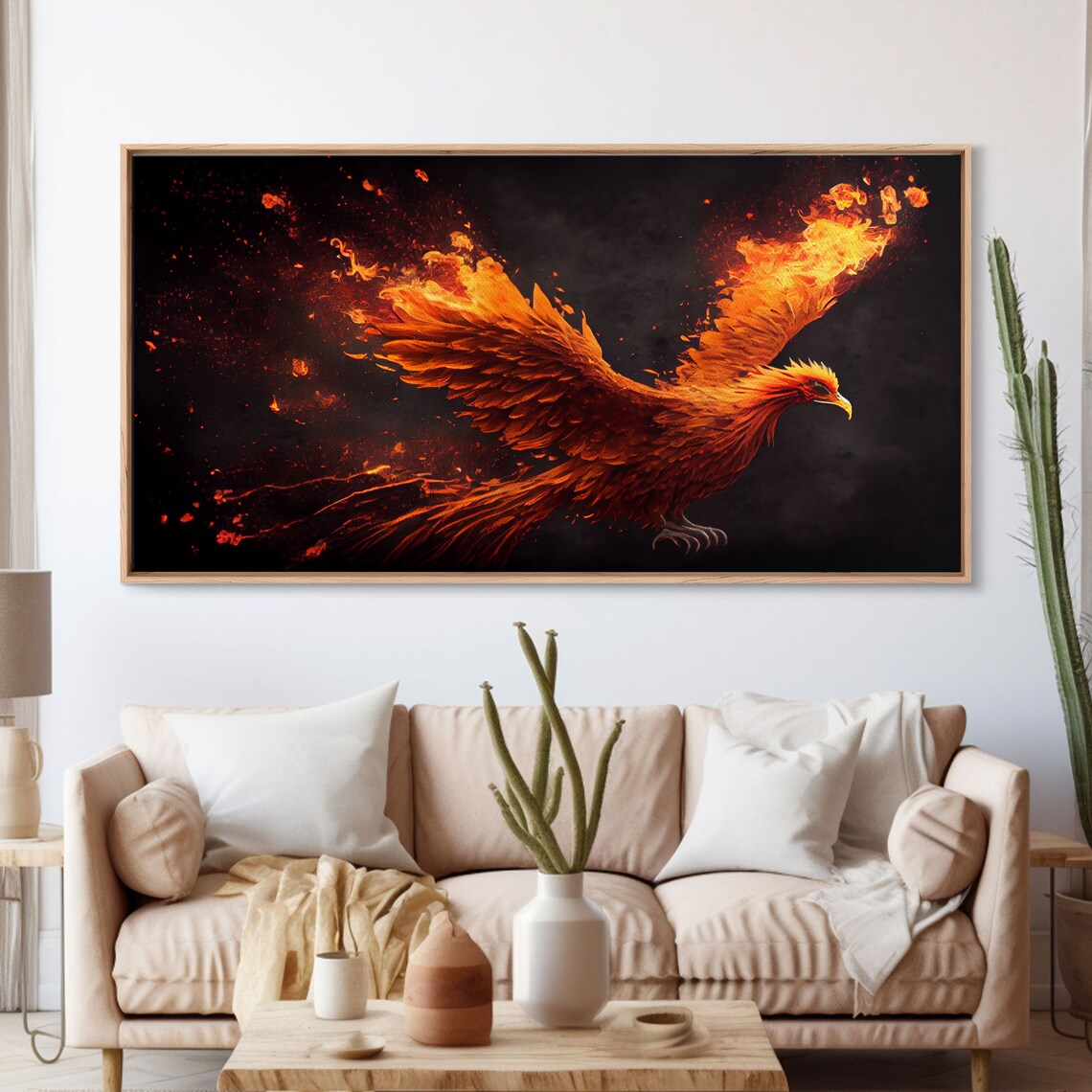 Phoenix Bursting Into Flames, Unique Wall Art Gift - Image 3