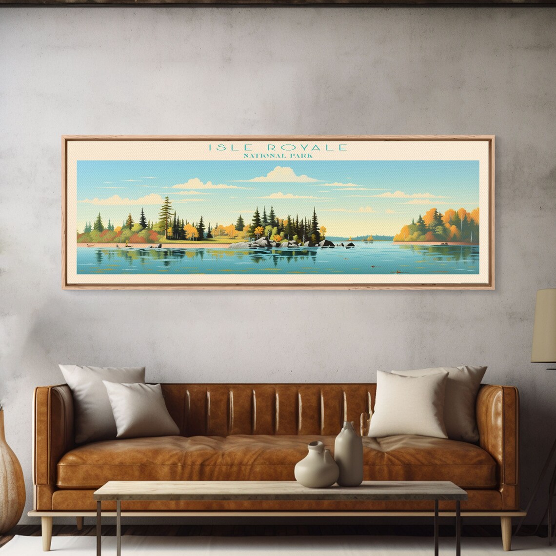Isle Royale National Park Michigan Lake Shore Pines Travel Poster - Image 6