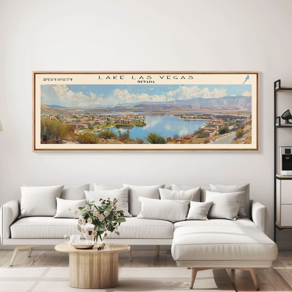 Lake Las Vegas Nevada Desert Mountain Marina Blue Water Travel Poster - Image 2