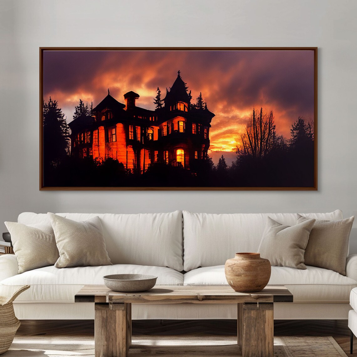 Haunted House Halloween Art Print, Night Scene - Image 6