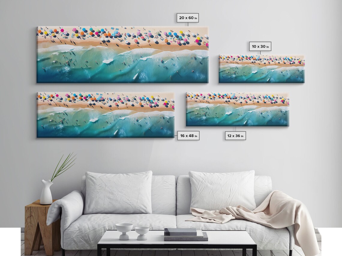 Bird's-Eye View of the Beach, Seascape Art Print - Image 2