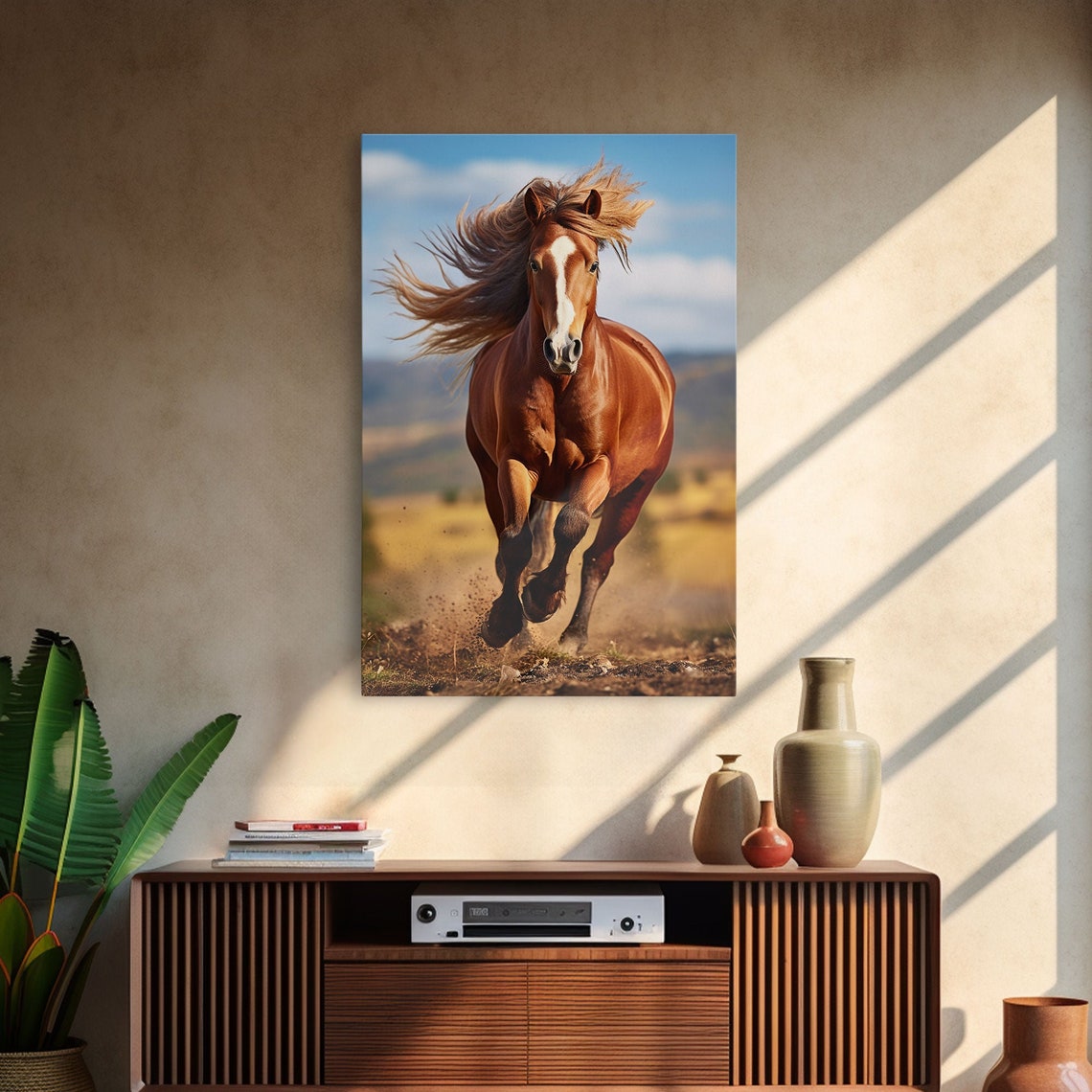 Horse Portrait Animal Wall Art Horse Painting Print Wall Art Vertical Print Gift For Horse Lover Southern Decor Farmhouse Art - Image 3