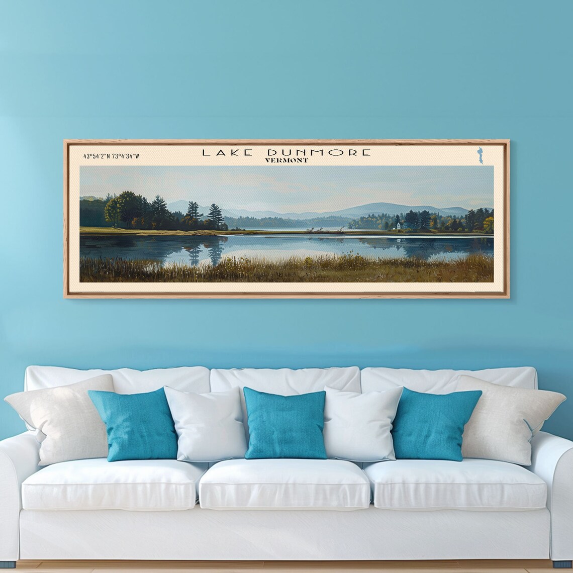 Lake Dunmore Vermont Travel Poster, Lake House Decor - Image 2