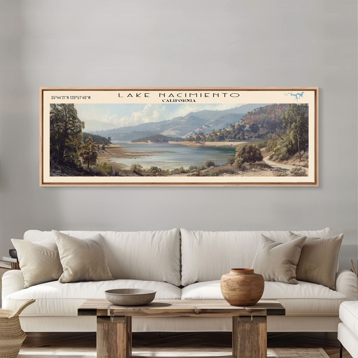 Lake Nacimiento California Travel Poster, Landscape - Image 5