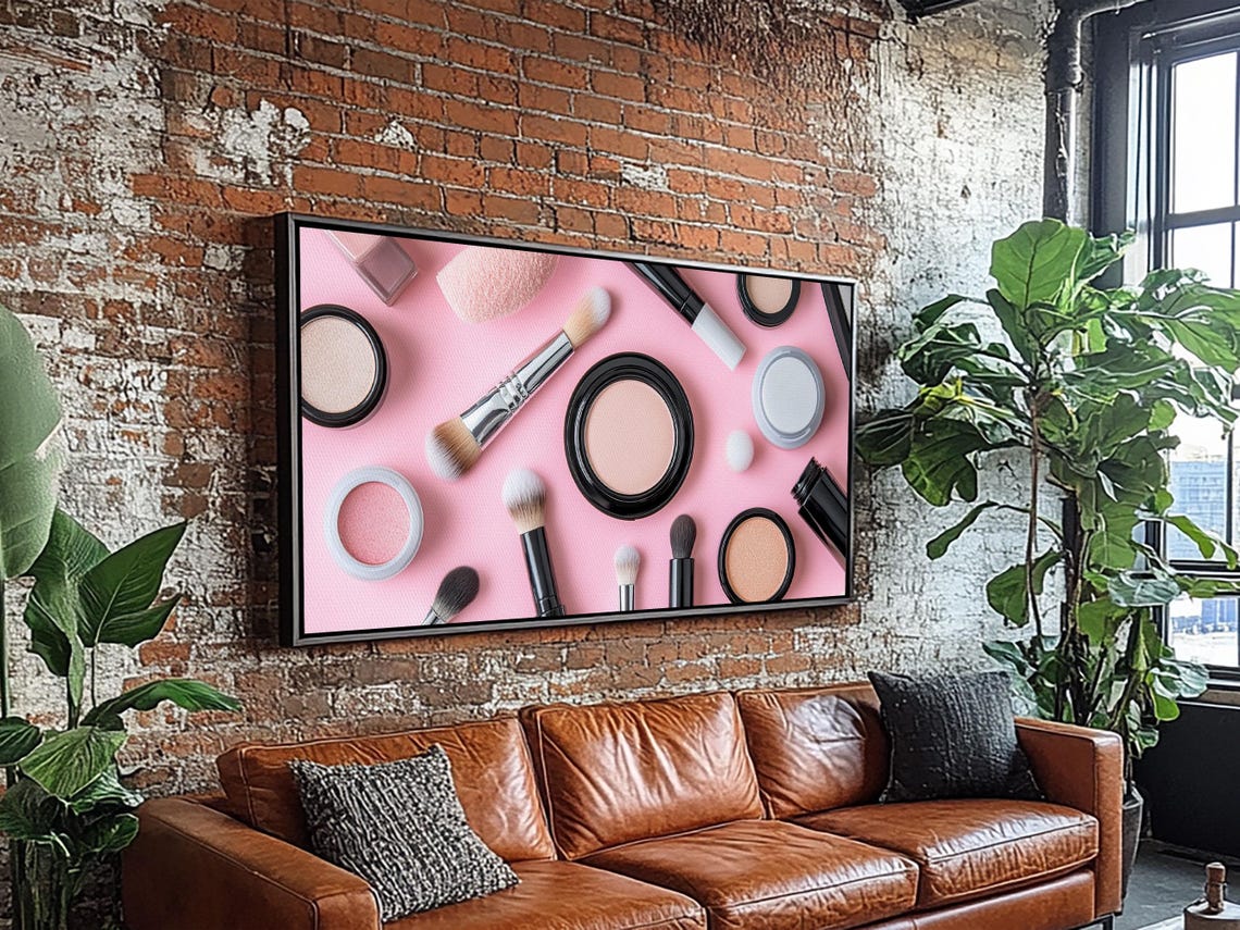 Retro Preppy Makeup Print Makeup Art Makeup Painting Dorm Room Wall Art - Image 6