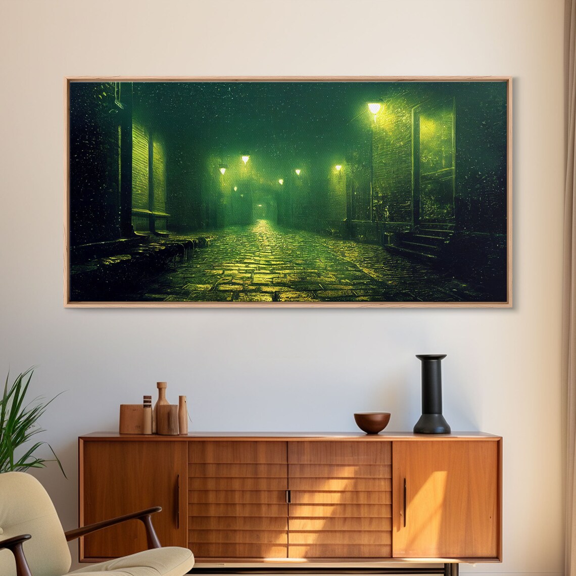 Foggy London Streets Travel Poster