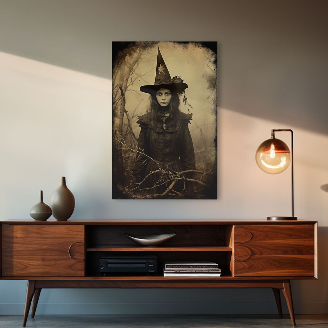 Victorian Witch Daguerreotype Art Print, Halloween - Image 5