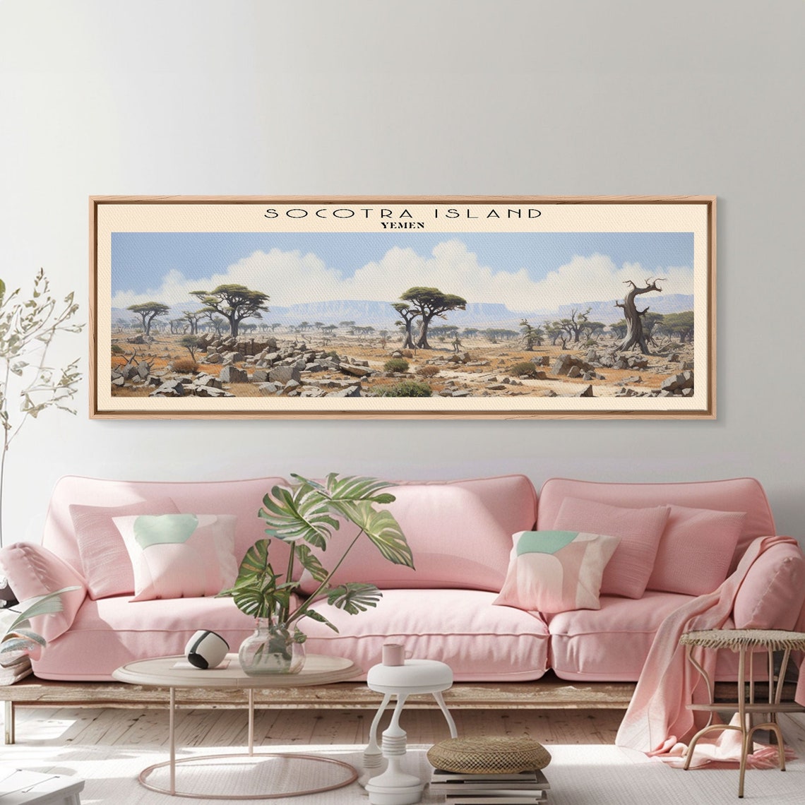 Socotra Island Framed Print Travel Poster Panoramic Wall Art Home Decor Gift For Travel Lover Wall Hanging - Image 2