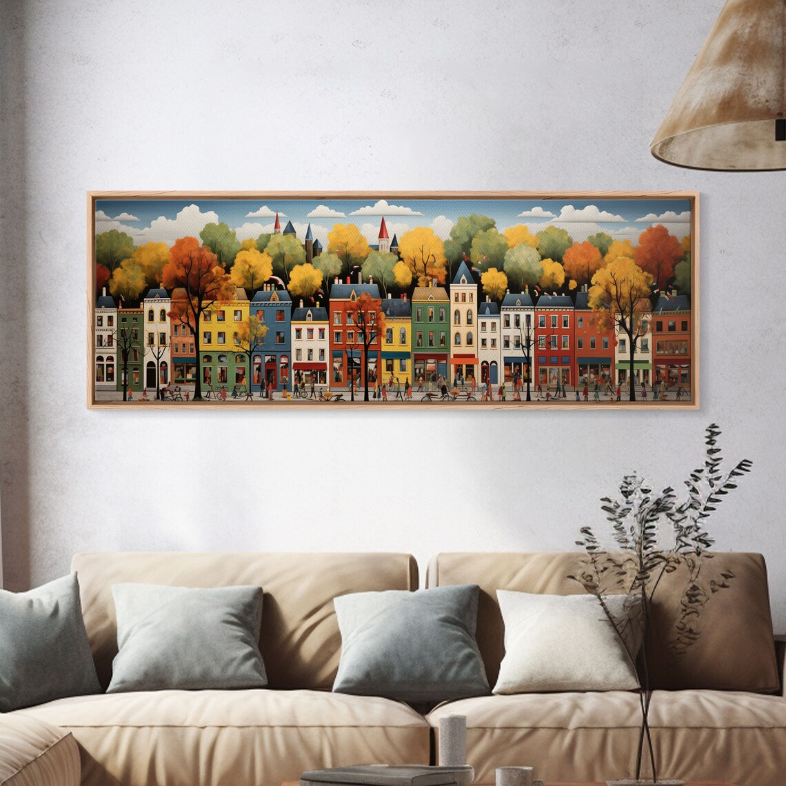Boston Row Houses, 1800s Panoramic Travel Poster - Image 4