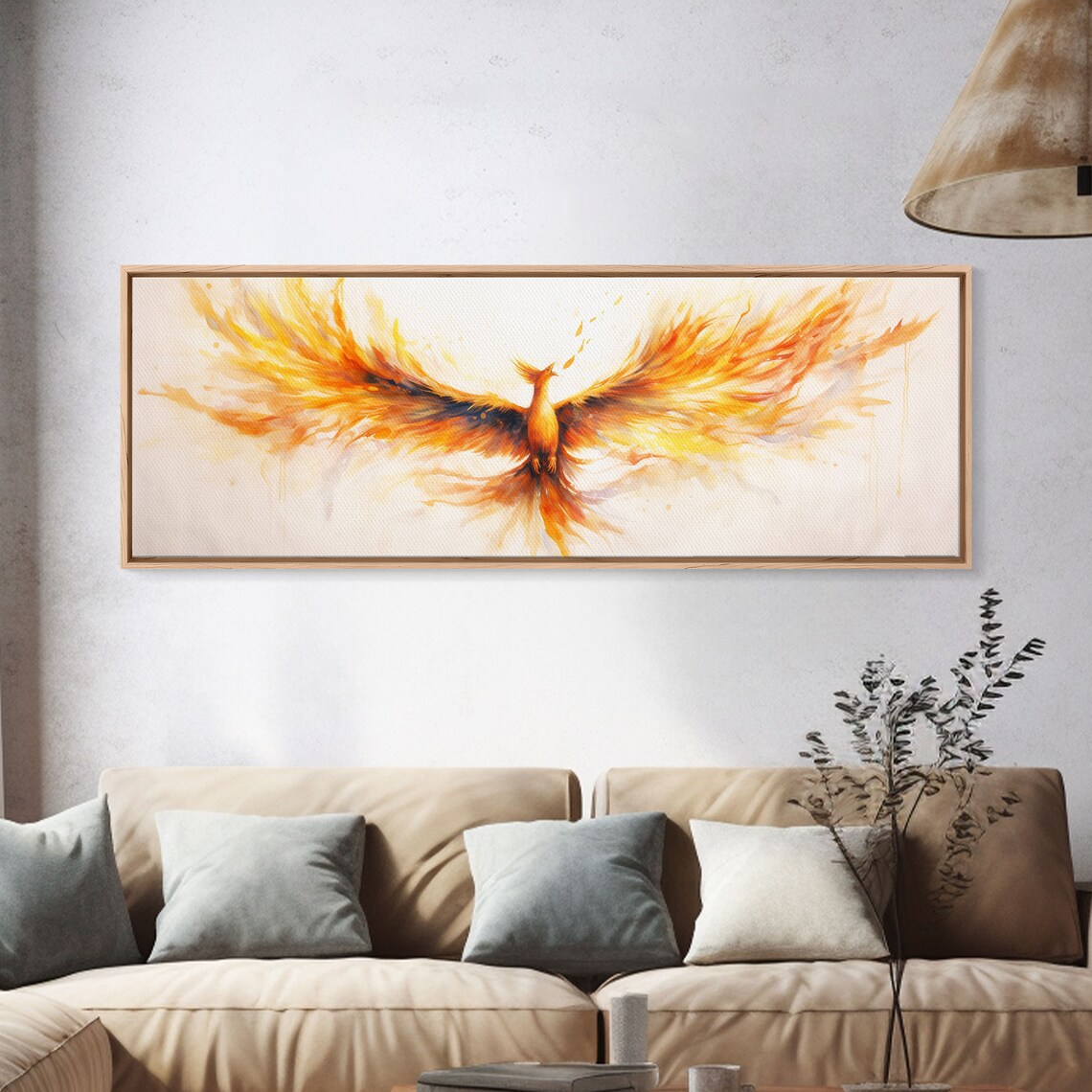 The Phoenix Panoramic Print, Mystical Rebirth Poster - Image 4