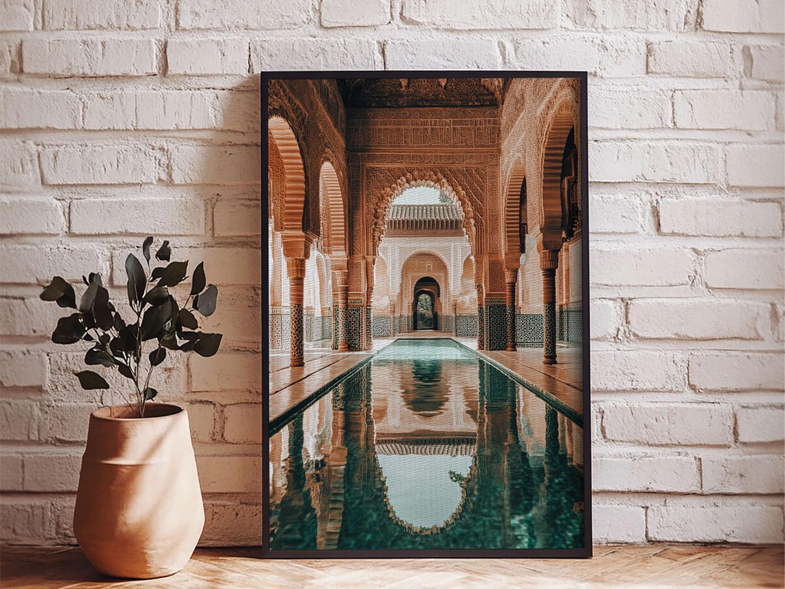 Reflection Pool Moroccan Wall Art Print - Image 6