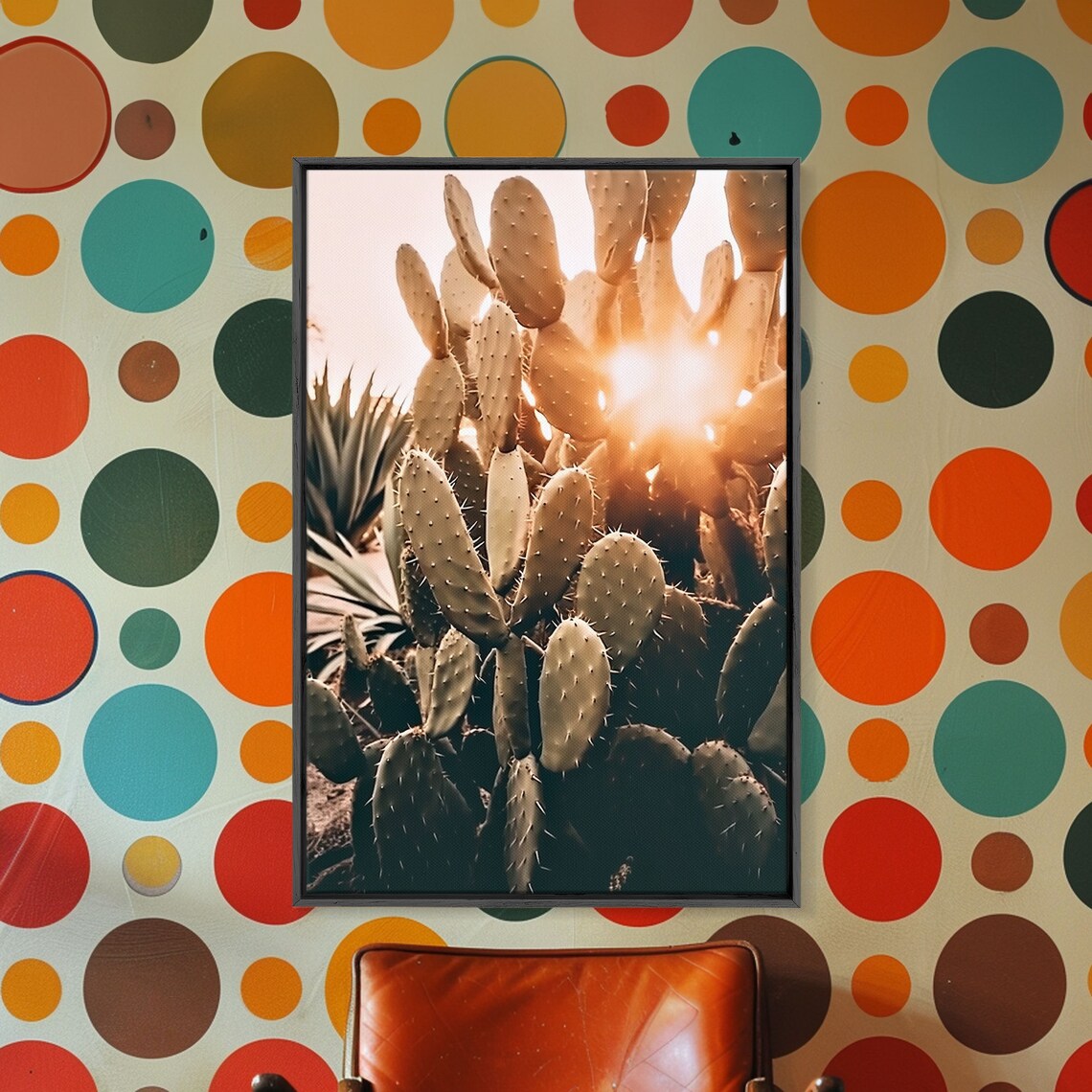 Arizona Cactus Desert Landscape, Minimalist Wall Art Print - Image 4