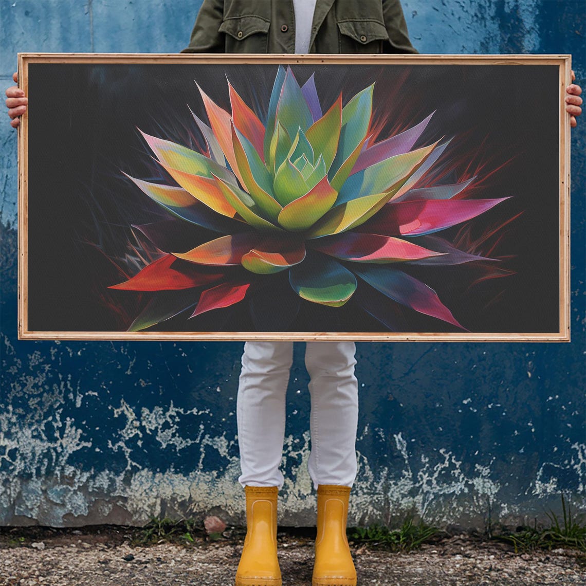 Rainbow Agave Southwest Art Framed Print Wall Art Wall Art Prints Southwestern Decor Framed Art Original Art - Image 6