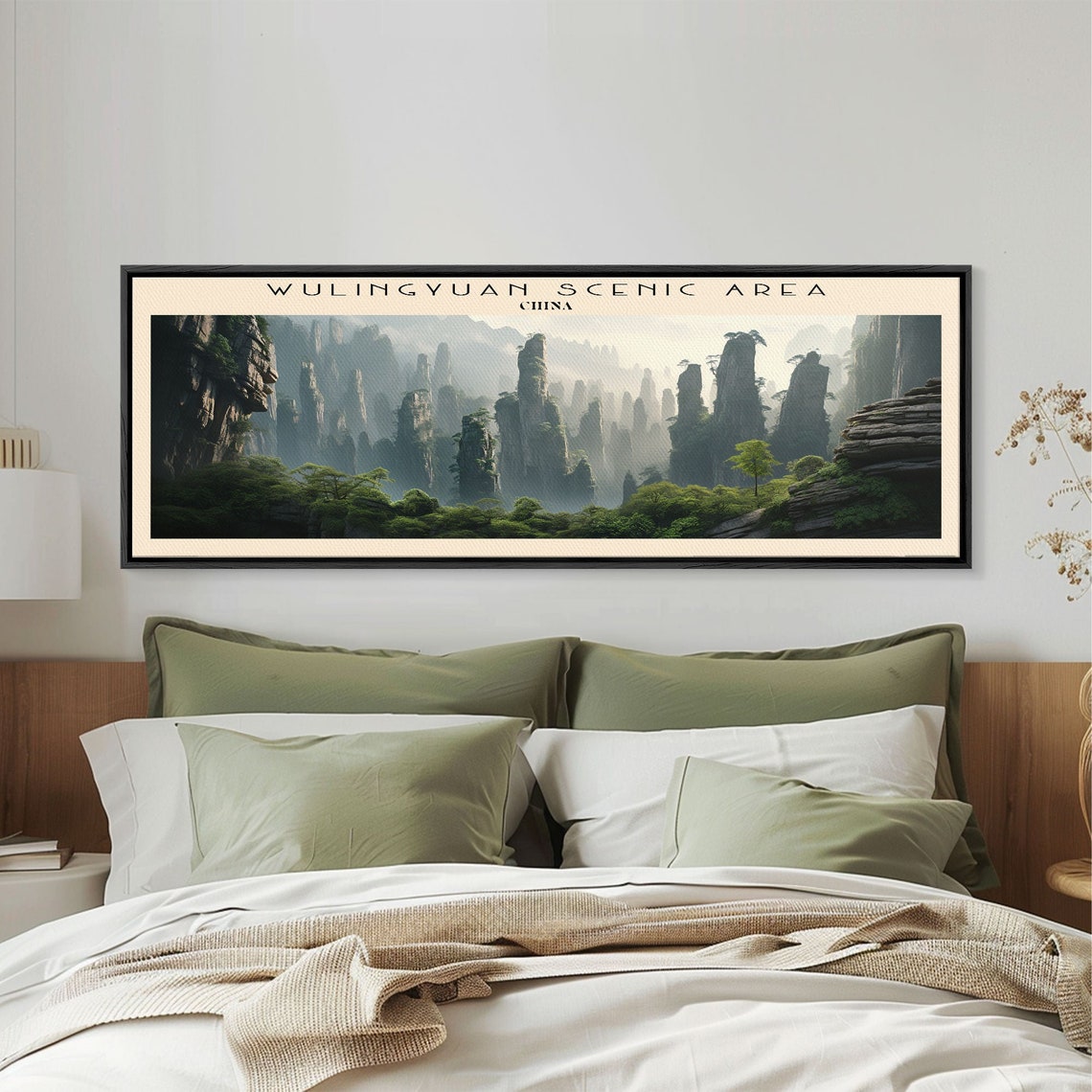 Wulingyuan China Misty Stone Forest Pillars Mountain Panoramic Poster - Image 6