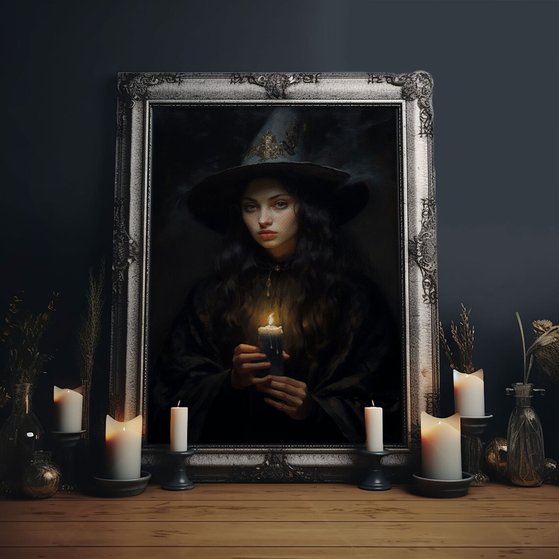 The Witch and the Candle, Gothic Victorian Art Print