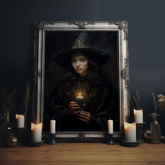 The Witch and the Candle, Gothic Victorian Art Print