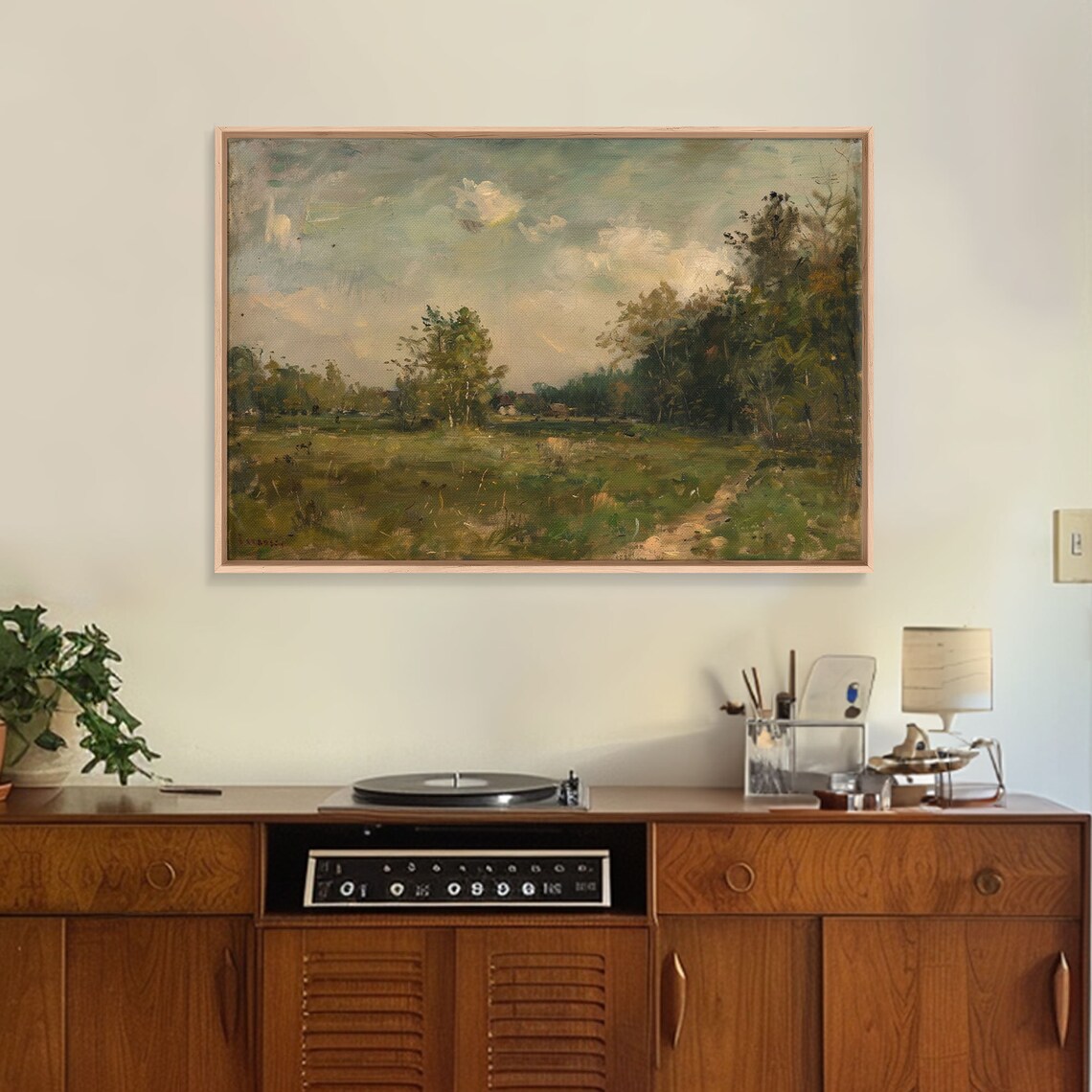 Slightly Scorched Vintage Landscape Art Print