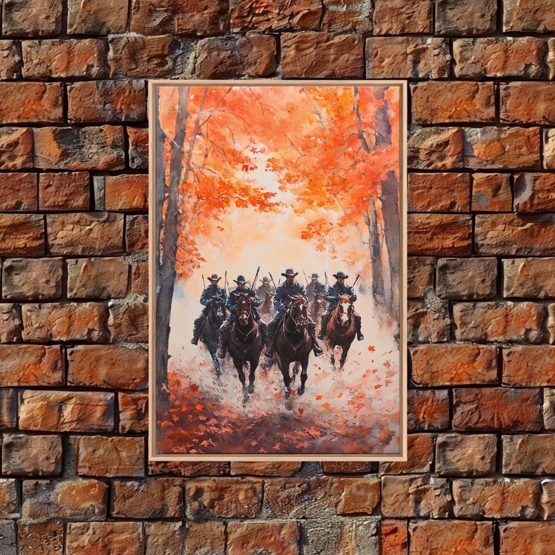 The Posse In Autumn, Wild West Decor - Image 4