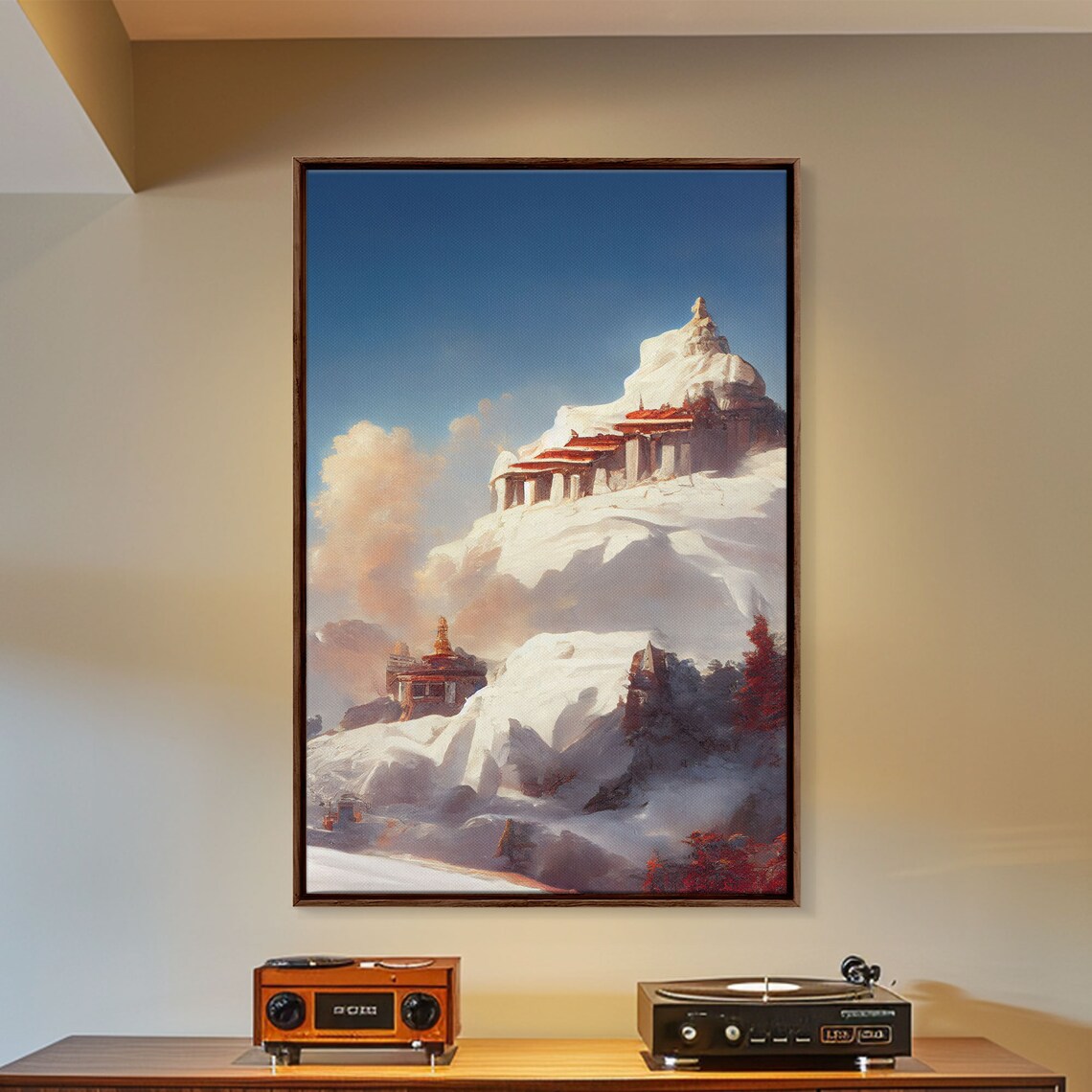 Buddhist Temple Abstract Art Print, Tibetan Decor - Image 5