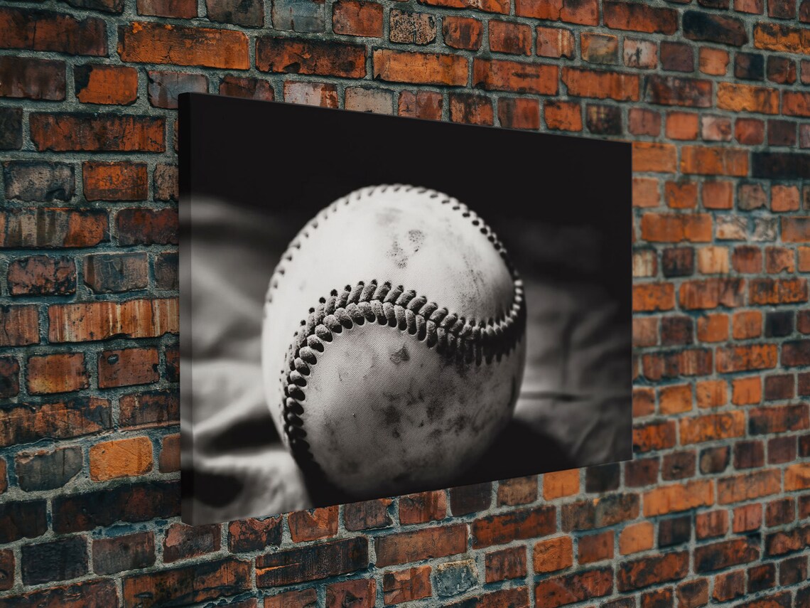 Black and White Baseball Player Poster Art Print - Image 4