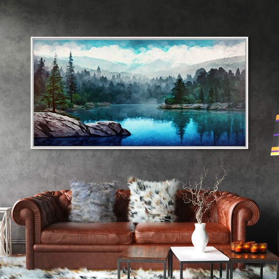 Blue Lake, Oregon Landscape Art Print, Guest Room