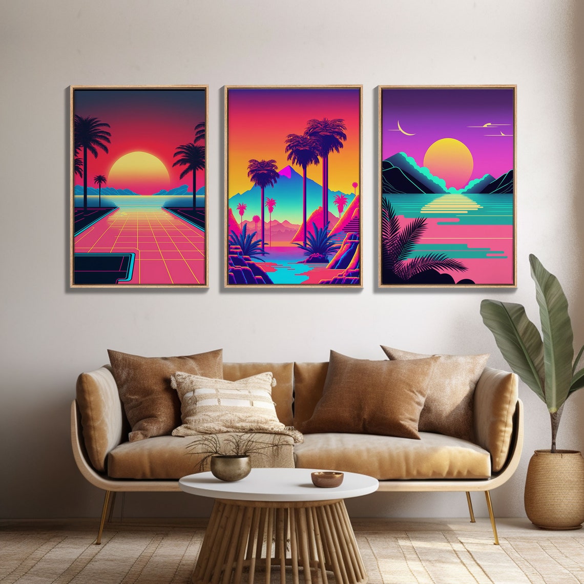 Retro 80s Style Synthwave Vaporwave Art - Image 3