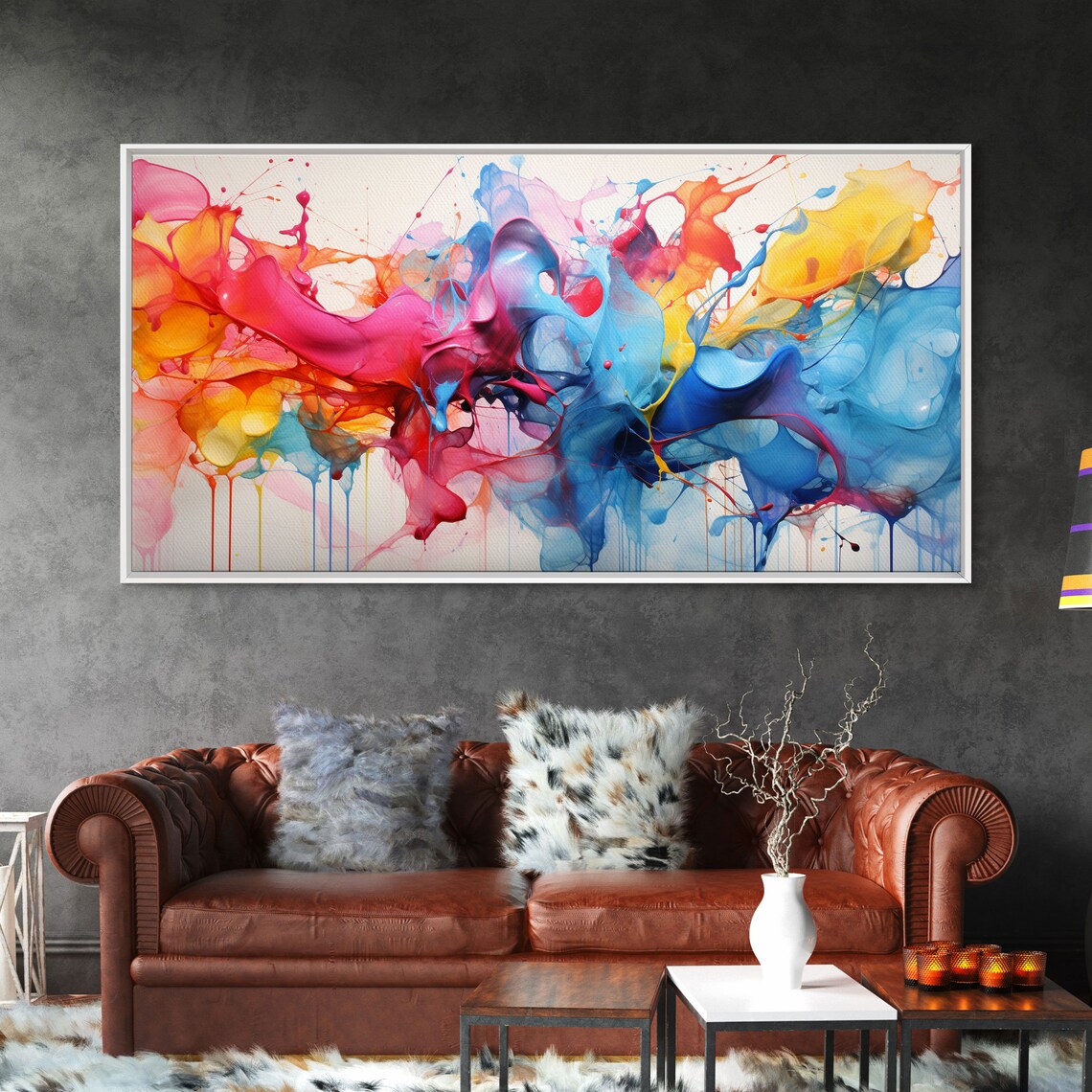 Alcohol Ink Color Explosion, Modern Abstract Art Print