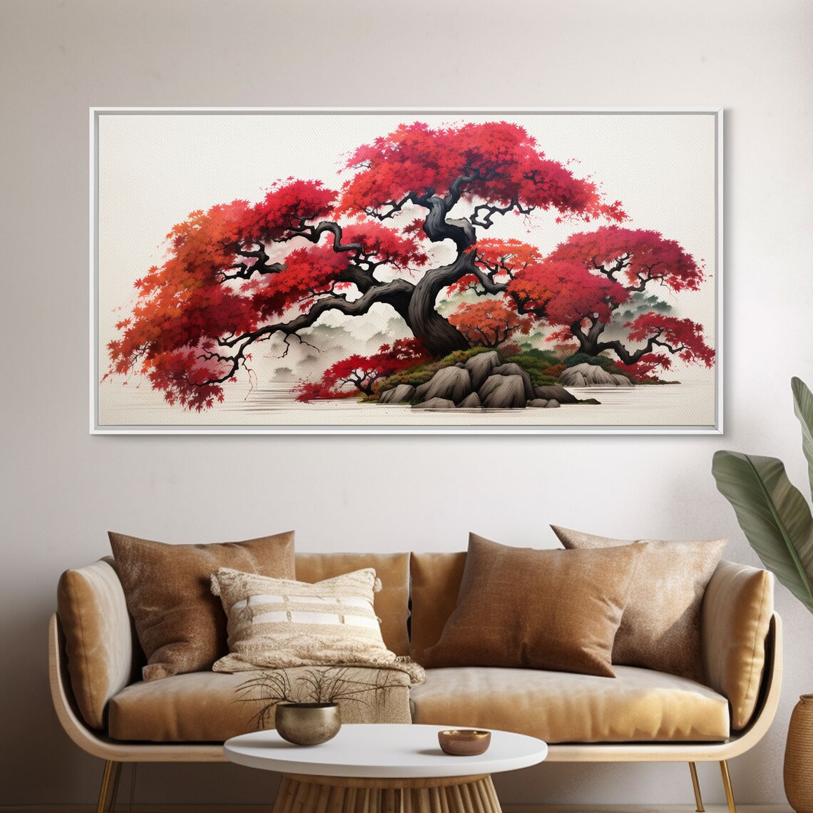 Vintage Bonsai Tree, Japanese Style Art Print - Image 5