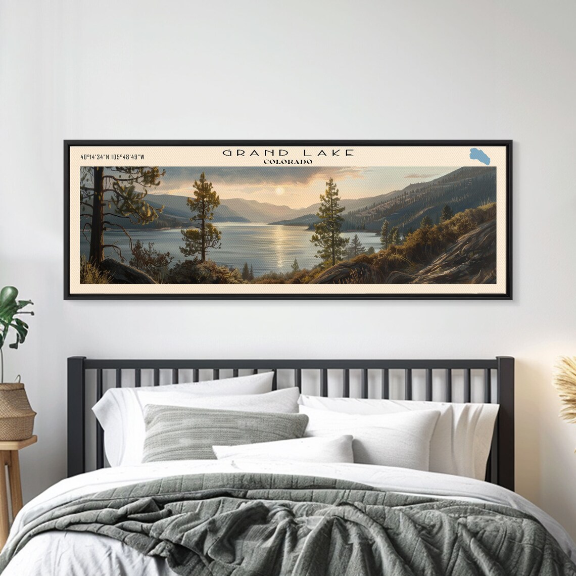 Grand Lake Colorado Travel Poster, Lake House Decor - Image 3
