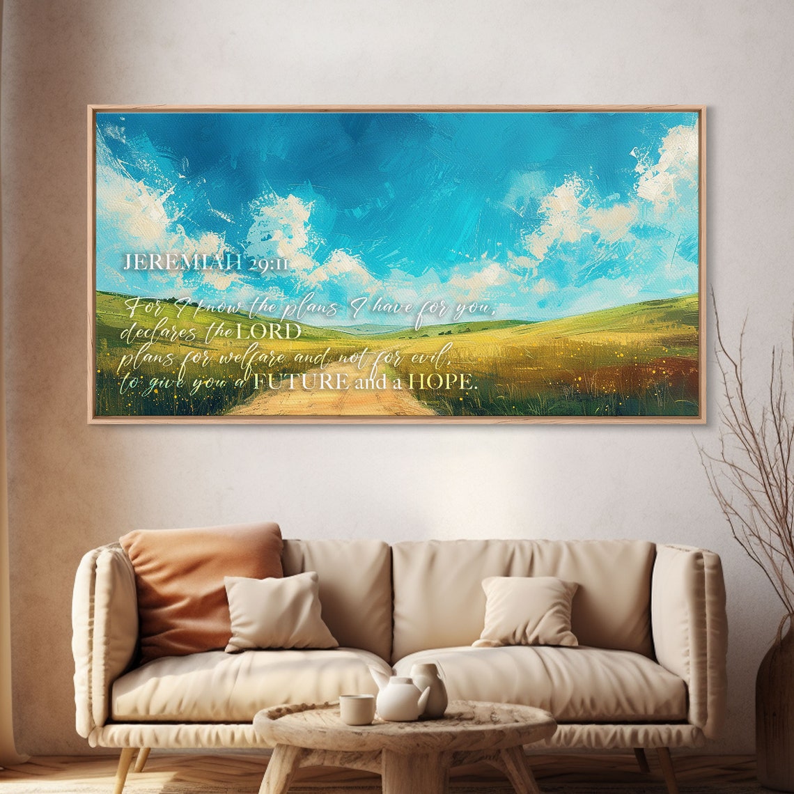 Jeremiah 2911 Bible Verse Decor Bible Verse Wall Art Framed Sign Wood Frame Wall Decor Inspirational Wall Art Scripture Art - Image 4